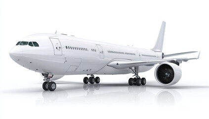 Obraz premium White passenger jet on white background (1)