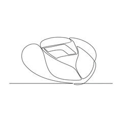 One continuous line drawing of football stadium vector illustration. Football sport themes illustration in linear style vector design concept. Great design for sport campaign and business purpose.
