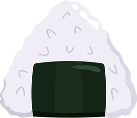 Illustration of Japanese Onigiri Rice Ball