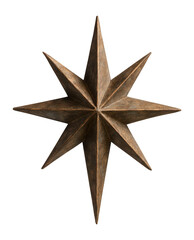 Obraz premium Metal star of Bethlehem with rustic texture and patina
