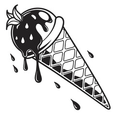 vector illustration of an ice cream