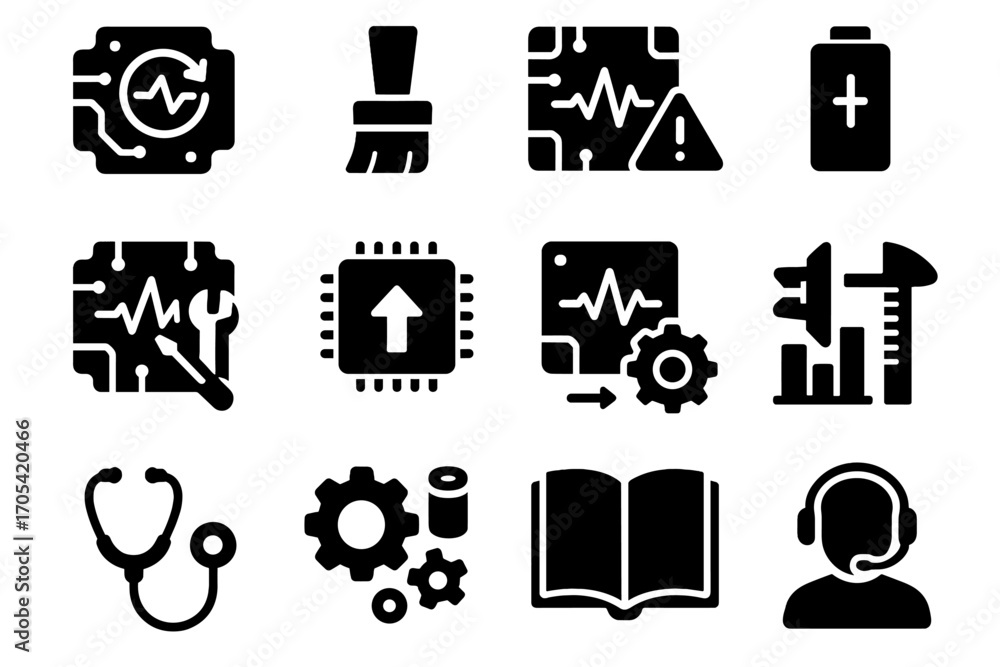 Poster technical calibration tool board replacement software battery icon voice parts maintenance firmware