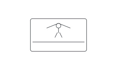 American Bald Eagle Head Close-Up &ndash; Outline Vector Portrait of National Pride