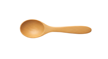 Wooden spoon isolated on white background 4.