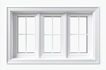 Obraz premium White window frame with three panes