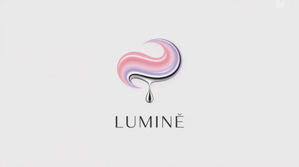 Elegant logo design with a flowing, colorful swirl and the word lumine in a simple, modern font