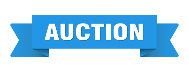 auction ribbon isolated on transparent background. auction ribbon