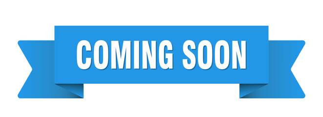 coming soon ribbon isolated on transparent background. coming soon ribbon