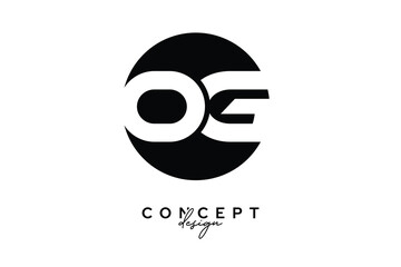 OG Creative Negative Space Circle Monogram Logo Design