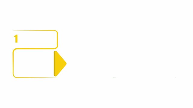 animated video of 3, 4 and 5 steps  business infographics multicolor  shape  for workflow, presentation, 4k animation