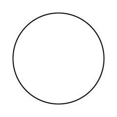 Black Circle Outline with Transparent Background – Minimalist Geometric Shape PNG
