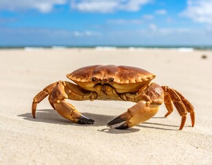 Crab on sandy beach