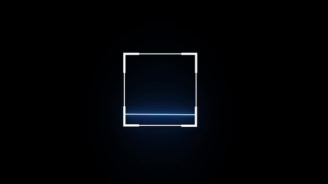 Neon QR code Scanning icon animation.