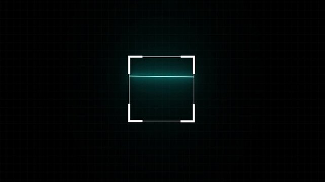 Neon QR code Scanning icon animation.
