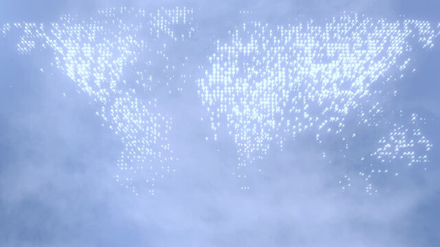 Global network connection and data connection concept.Globe nature and eco friendly environment, World environment.World communication technology.International trade.3d background 4k loop.3d render.