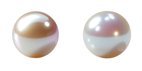 luster pearls isolated on white background