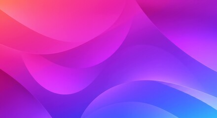 Smooth purple and pink gradient waves flow across the abstract vector backdrop