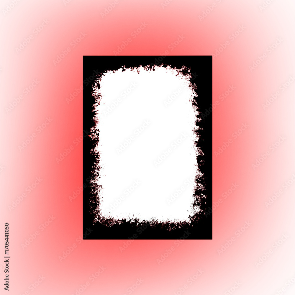 Poster abstract grunge frame on transparent backdrop a dark border with rough edges for graphic design proj