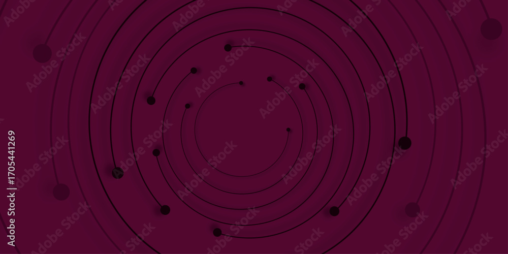 Poster technological background with radial line attach with circle | abstract futuristic concept cut off c