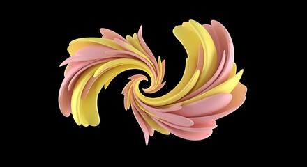 Abstract Spiral Design with Pastel Colors.