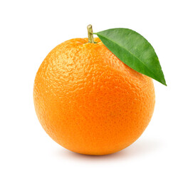 Fresh orange fruit isolated on white.