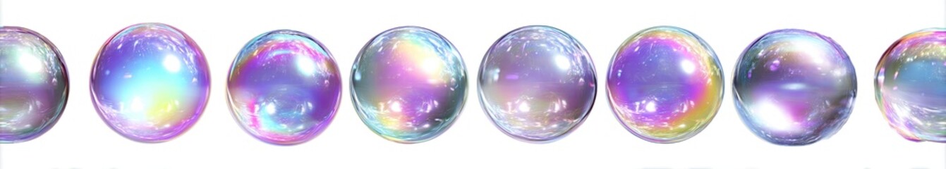 Series of iridescent spheres