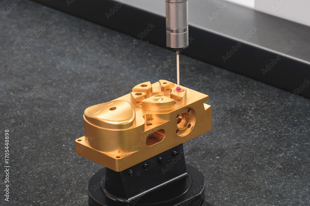 Poster quality control on milling cnc machine, coordinate measuring machine, quality control machine