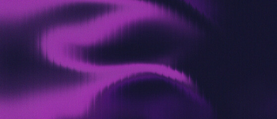 Vibrant purple glowing wave light effect with smooth blurred neon shine on dark background,...