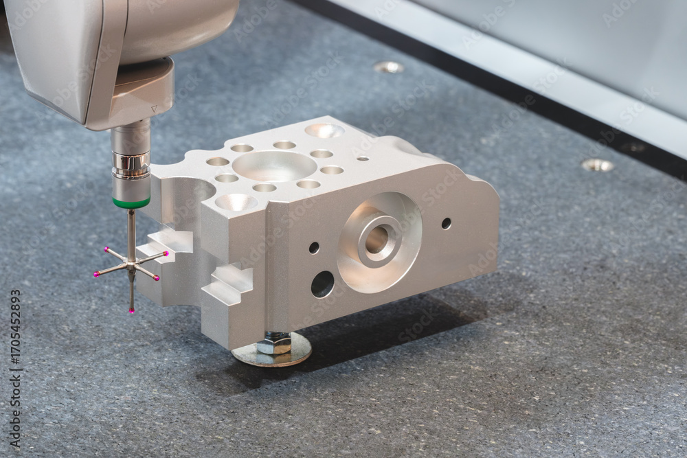 Poster quality control on milling cnc machine, coordinate measuring machine, quality control machine.