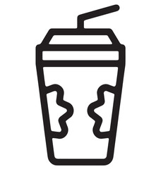 vector illustration of cold coffee icon