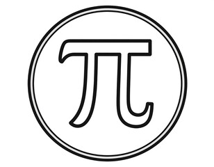 Circular Pi symbol