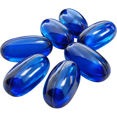 blue soft gel capsules	
