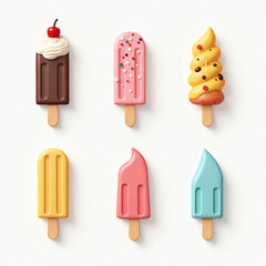 A Whimsical Gathering of Sweet Frozen Dreams, Adorned in Vibrant Hues