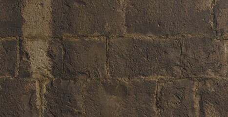 High Quality Seamless Dark Gray Rough Stone Brick Texture