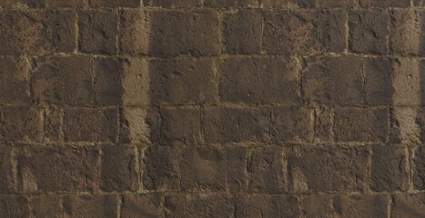 High Quality Seamless Dark Gray Rough Stone Brick Texture