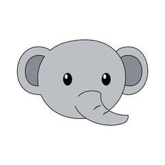 Elephant cartoon face
