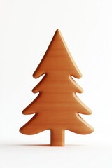 Wooden christmas tree simple confectionery eco-friendly.
