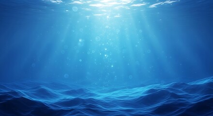 Ocean Depths Underwater Scene.