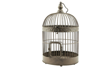 Antique Metal Birdcage: Vintage Decor, Home Ornament, Elegant Design