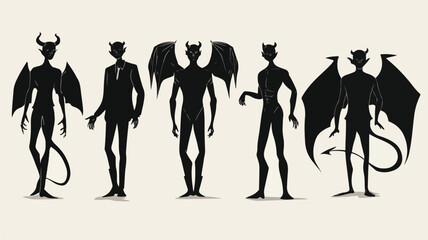 Mysterious Silhouette of Devil Within Human Body - Spirituality Concept