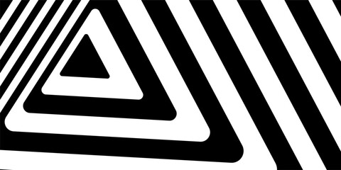 Attractive black and white background with triangle pattern. Design for banner, poster, social media.