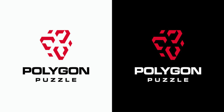 A hexagonal, triple V initial rotation vector logo design with a modern, simple, clean, and abstract style. Icon for business, sports, construction, and personal branding.