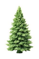 Decorative green pine tree for holiday vibrant environment isolated on transparent background, png