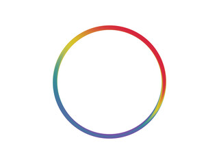 Gradient rainbow colors circle frame