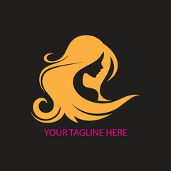 Elegant Woman Hair Salon Logo Design – Beauty, Fashion, and Hairstylist Branding