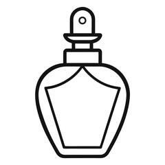 Line Art of perfume bottle on white background