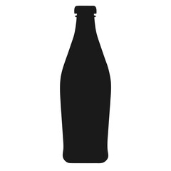 Silhouette Soda bottle on white background