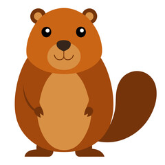 Vector of Beaver on white background