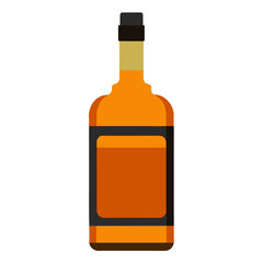 Vector of Whiskey bottle on white background