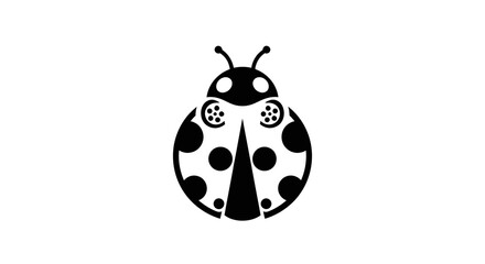Black and white ladybug icon with distinct spots and antennae.